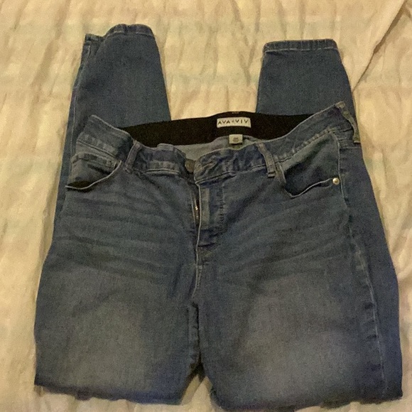 Ava & Viv Denim - Womens Plus size Jeans AVA &VIV 14W Med rinse denim